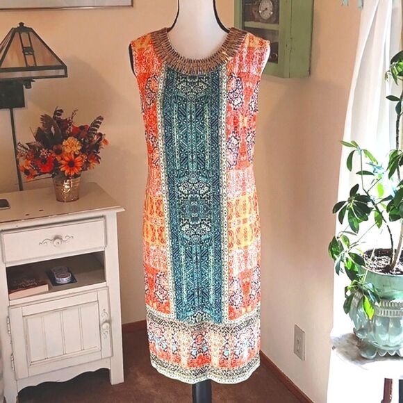 Sandra Darren Colorful Soft Knit Cleopatra Boho - Picture 1 of 11